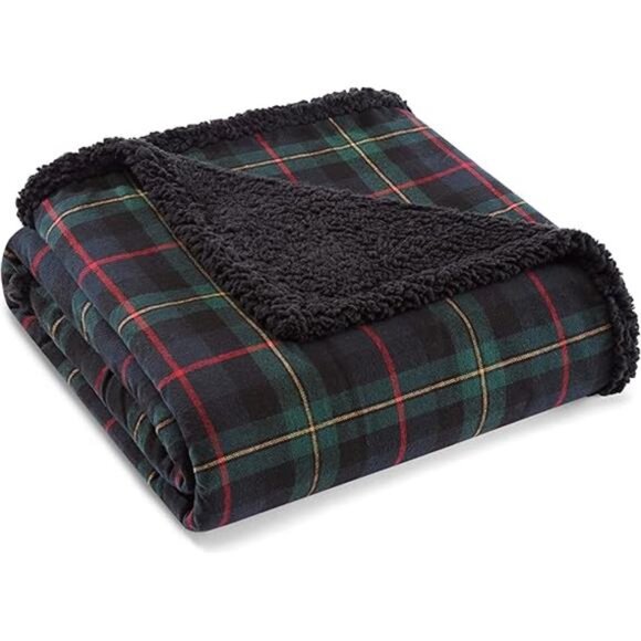 Blanket, Super Soft Reversible Sherpa & Brushed Fleece Bedding, Throw Blankets - Picture 5 of 5